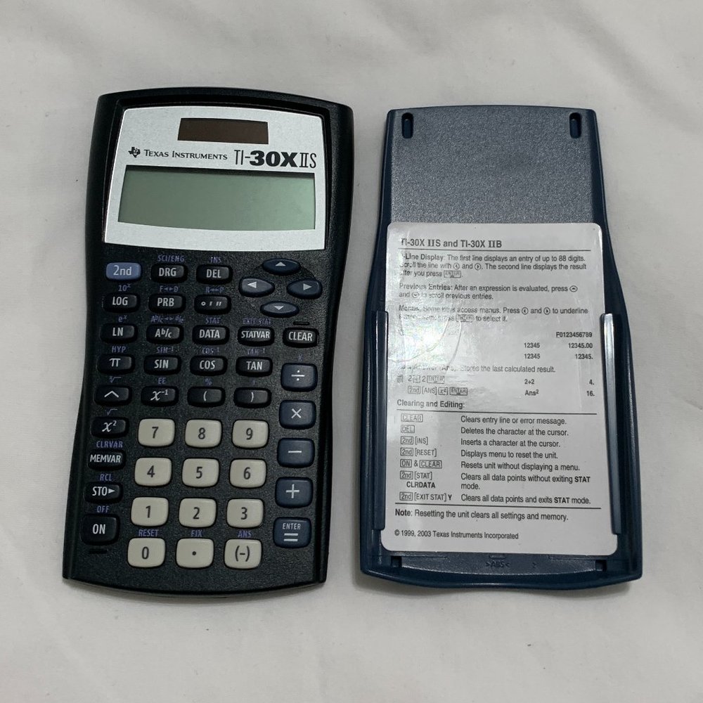 Texas Instruments TI-30X IIS 2-Line Scientific Calculator.